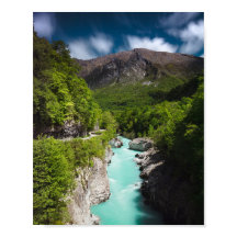 Primavera no rio Soča da ponte de Napoleão