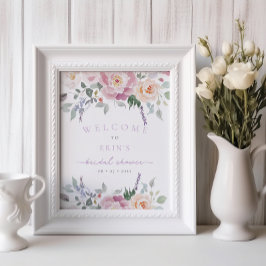 Poster Primavera Pastel Floral Chá de panela Bem-vindo