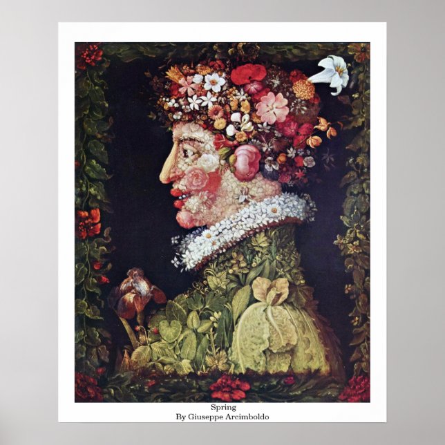 Póster Primavera Por Giuseppe Arcimboldo (Frente)