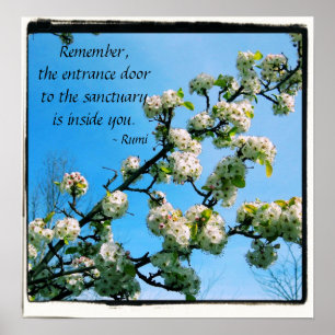 Póster Primavera sábio das citações floral