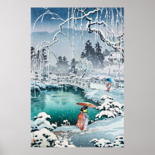 Poster Primavera Snow em Maruyama por Tsuchiya Koitsu