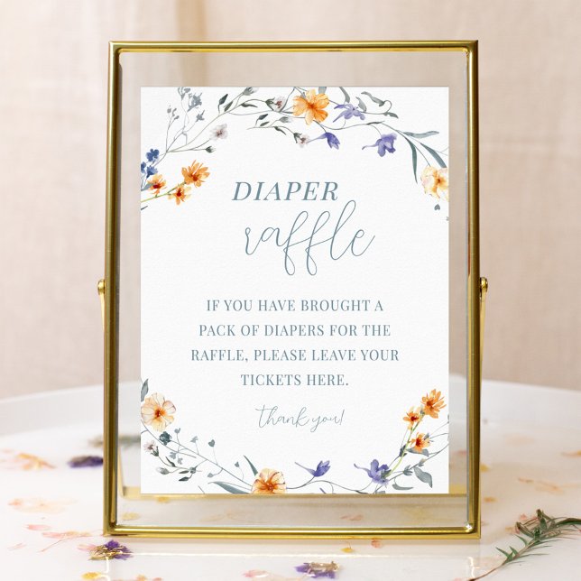 Poster Primavera Summer Floral Chá de fraldas Fralda Raff (Criador carregado)