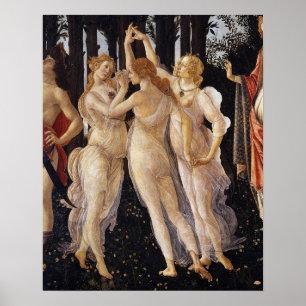 Póster Primavera, Three Graces, por Sandro Botticelli