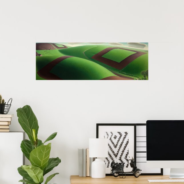 Poster Primavera Turning by Grant Wood (Escritório em casa)