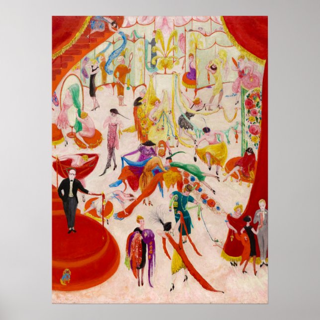 Poster Primavera venda na Bendel de Florine Stettheimer (Frente)