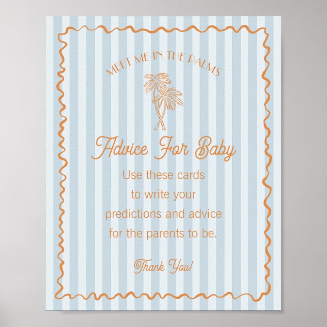 Poster Primaveras de Palma Azul Pastel Beach Advice para  (Frente)