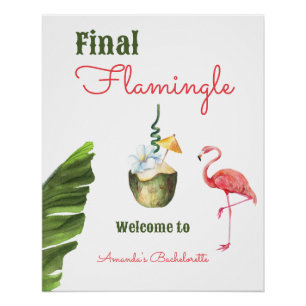 Póster Primaveras Palm Última Festa de solteira Flamingle