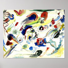 Poster Primeira Abstrato Watercolor de Wassily Kandinsky