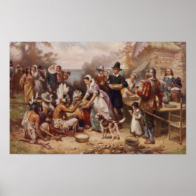 Poster Primeira Ação de Graças 1621 | c.1932 (Frente)