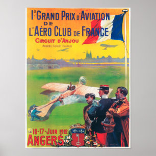 Póster Primeira aviação Prix grande