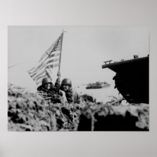 Póster Primeira bandeira em Guam