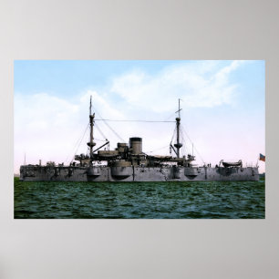 POSTER PRIMEIRA BATTLESHIP USA TEXAS 1898