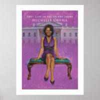 Primeira-dama dos EUA.-Michelle Obama 52 x 69,33
