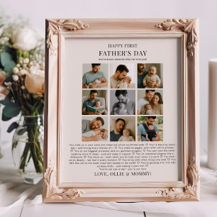 Poster Primeira Dia de os pais Por Que Te Amo A Colagem D