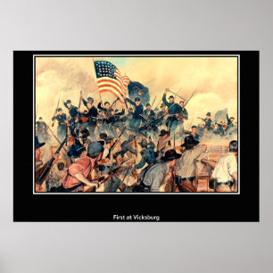 Póster Primeira em Vicksburg Guerra Civil Americana