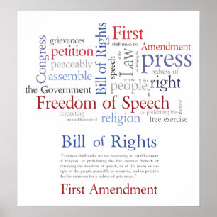 Póster Primeira Emenda - Liberdade de Expressão