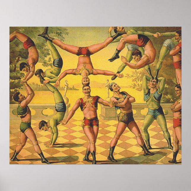 Póster Primeira ginástica Antiga Escola (Frente)