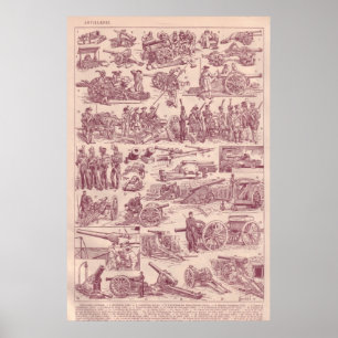 Poster Primeira Guerra Mundial, Artilharia