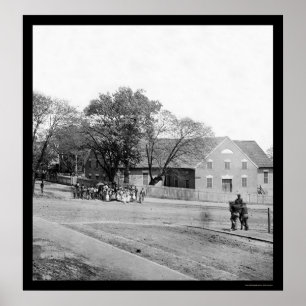 Póster Primeira igreja africana em Richmond, VA 1865