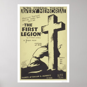Póster Primeira legião do jesuíta WPA 1937