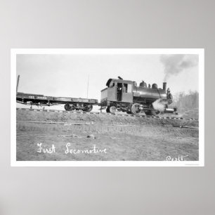 Poster Primeira Locomotiva no Alasca 1912