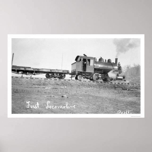 Poster Primeira Locomotiva no Alasca 1912 (Frente)