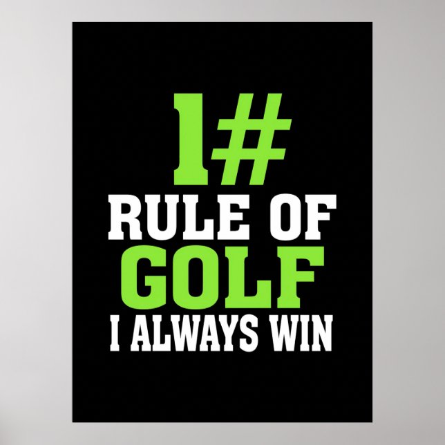 Poster Primeira Regra De Golfe (Frente)