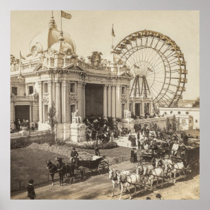 Poster Primeira Roda Ferris Inventada por George Ferris