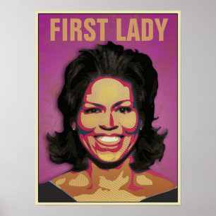 Poster Primeira senhora Michelle Obama - personalizada