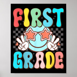 Poster Primeira série sorriso retro descolado 1º ano