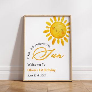 Poster Primeira Viagem ao Redor do Sol Cumprimentos de 1º