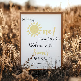 Poster Primeira Viagem ao redor do Sol Placa de Boas-Vind