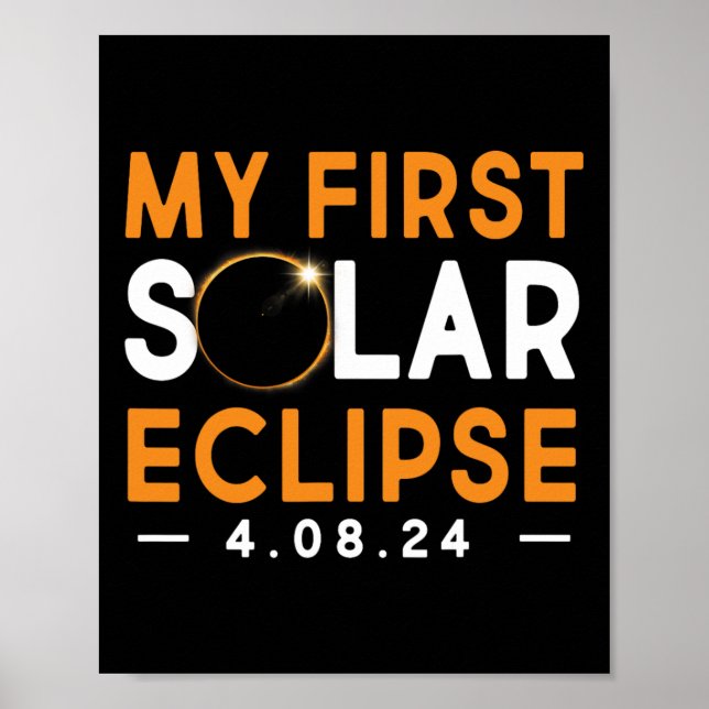 Poster Primeiras Garotas De Camisa Solar Eclipse 2024 Sol (Frente)