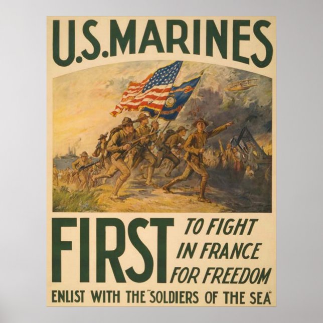 Póster Primeiro a lutar na França (Frente)