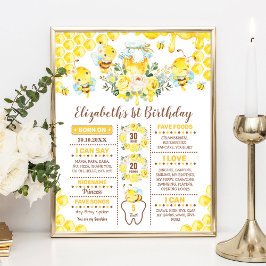 Poster Primeiro aniversario De Abelhas Bonitas - Etapa