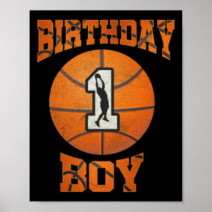 Poster primeiro aniversario De Futebol De Basquete Primei