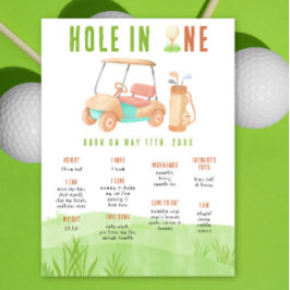 Poster Primeiro Aniversário de Golfe Aniversário Marco