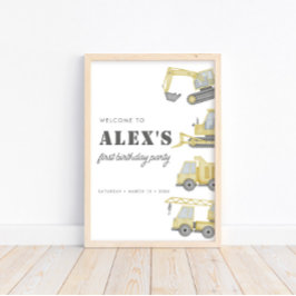 Poster Primeiro aniversario de Veículos de Caminhão de Co