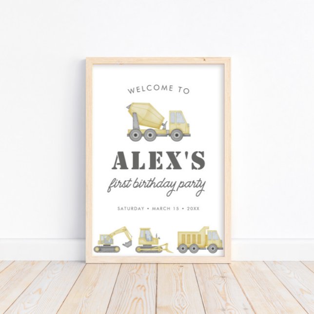 Poster Primeiro aniversario de Veículos de Caminhão de Co (Criador carregado)