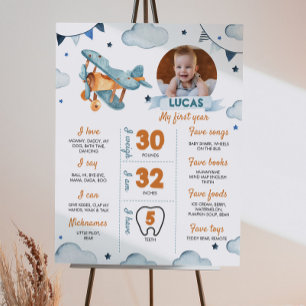 Poster Primeiro Aniversário do Avião Foto Milestone Poste
