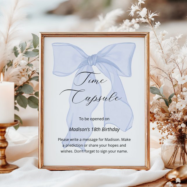 Poster Primeiro aniversario do coquete azul Arco Cápsula (Criador carregado)