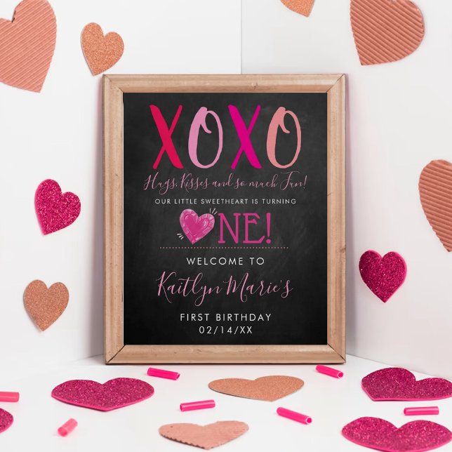 Poster Primeiro aniversario do Dia de os namorados Hugs & (Criador carregado)