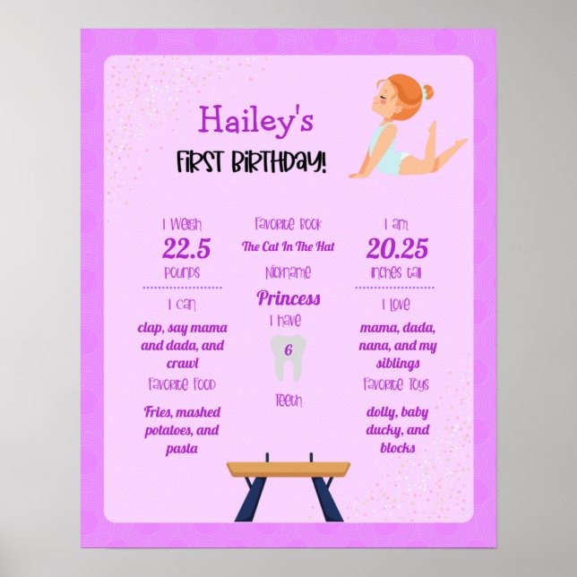 Poster Primeiro aniversario do Partido da Ginástica (Frente)