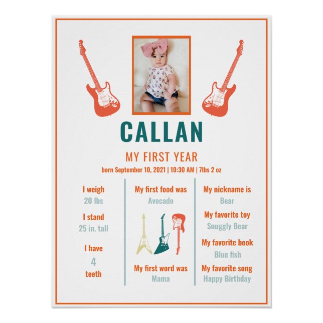 Póster Primeiro Aniversário do Rockstar (Frente)