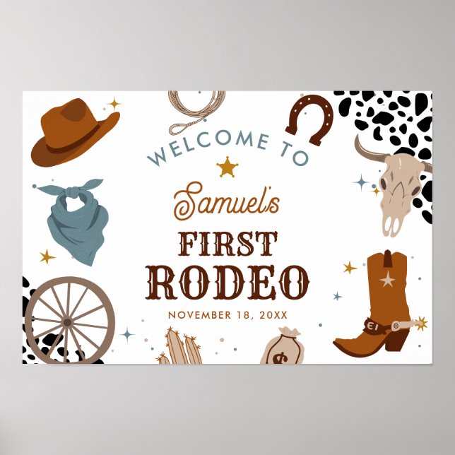Poster Primeiro Aniversário do Rodeo Ocidental (Frente)