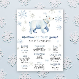 Poster Primeiro Aniversário do Urso do Inverno - Dia do M