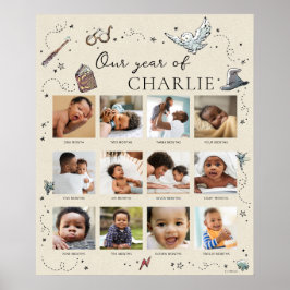 Poster Primeiro aniversario Harry Potter - Colagem de Fot