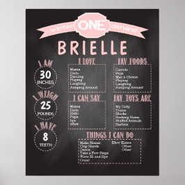 Poster Primeiro aniversario Winter ONEderland 16x20