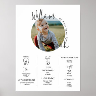 Poster Primeiro Ano de Aniversário Minimalista