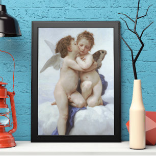 Póster Primeiro beijo de Bouguereau, Anjos Vitorianos Vin